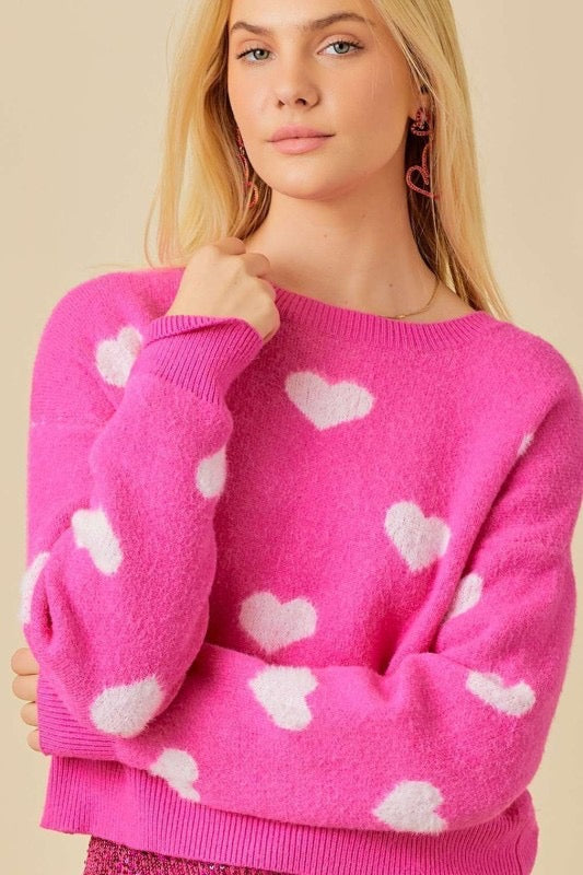 SUÉTER ROSA CORAZÓN