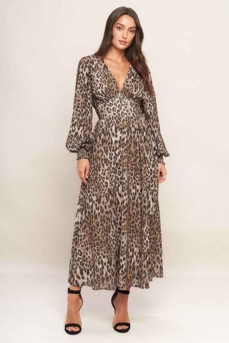 VESTIDO SHIFFON ANIMAL PRINT