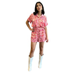 ROMPER SATIN ROSA MULTICOLOR