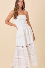 VESTIDO ESTRAPLESS BLANCO