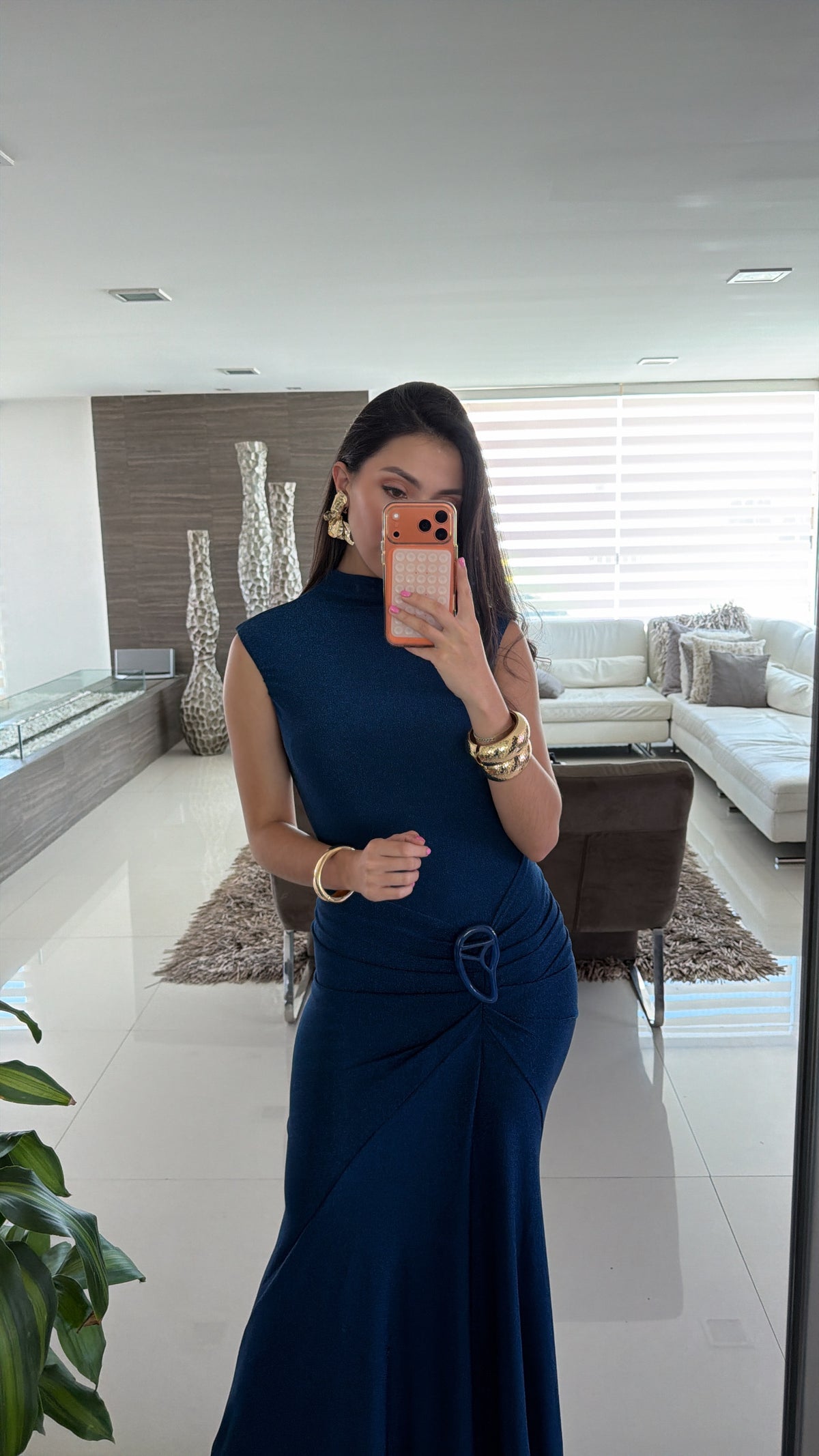 VESTIDO CELESTE