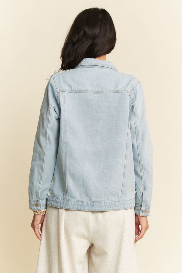 CHAMARRA DENIM ENCAJE