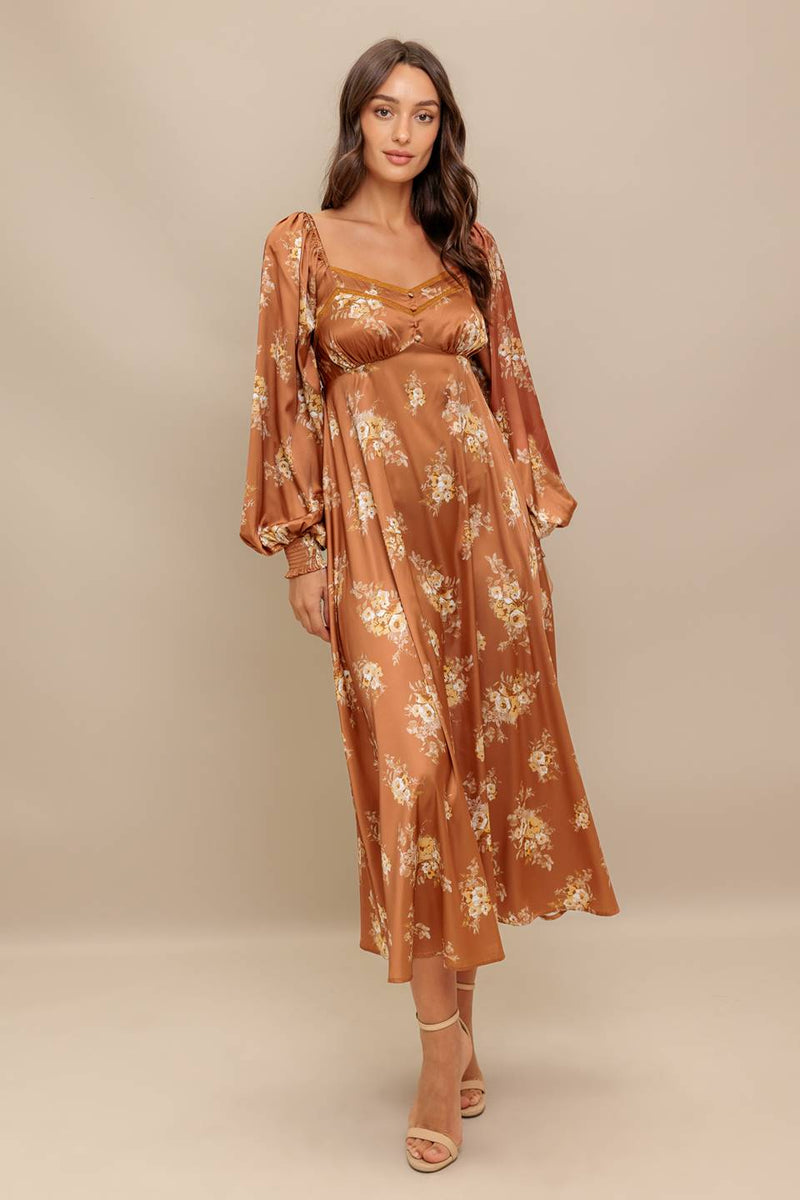 VESTIDO SATIN BRONCE