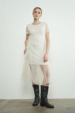 VESTIDO CREMA ENCAJE