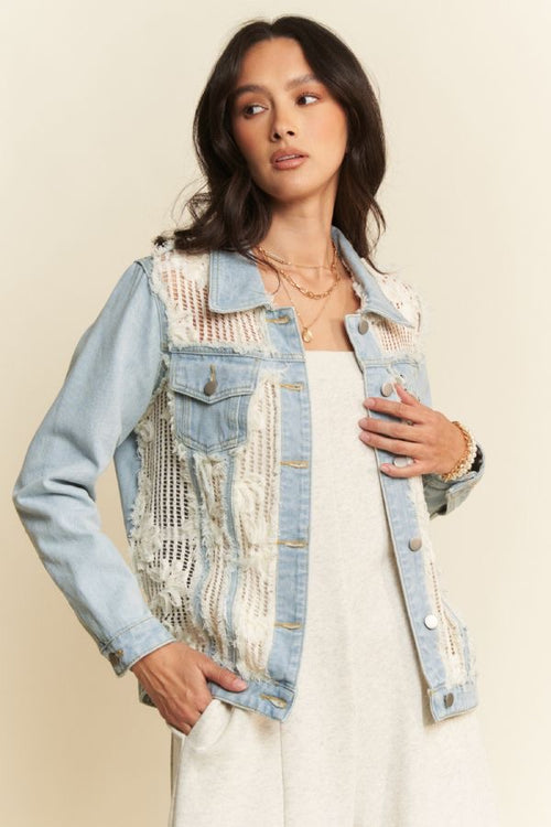 CHAMARRA DENIM ENCAJE