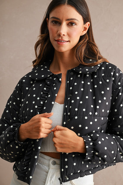 CHAMARRA PUFFER POLKA DOTS