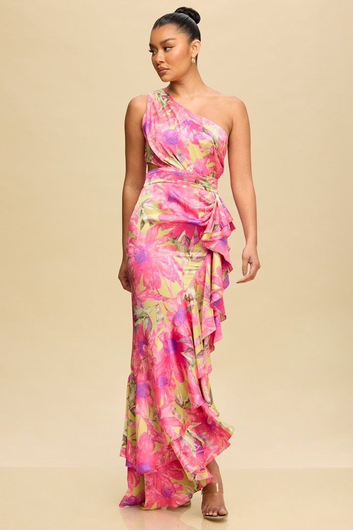 VESTIDO OLANES ROSA