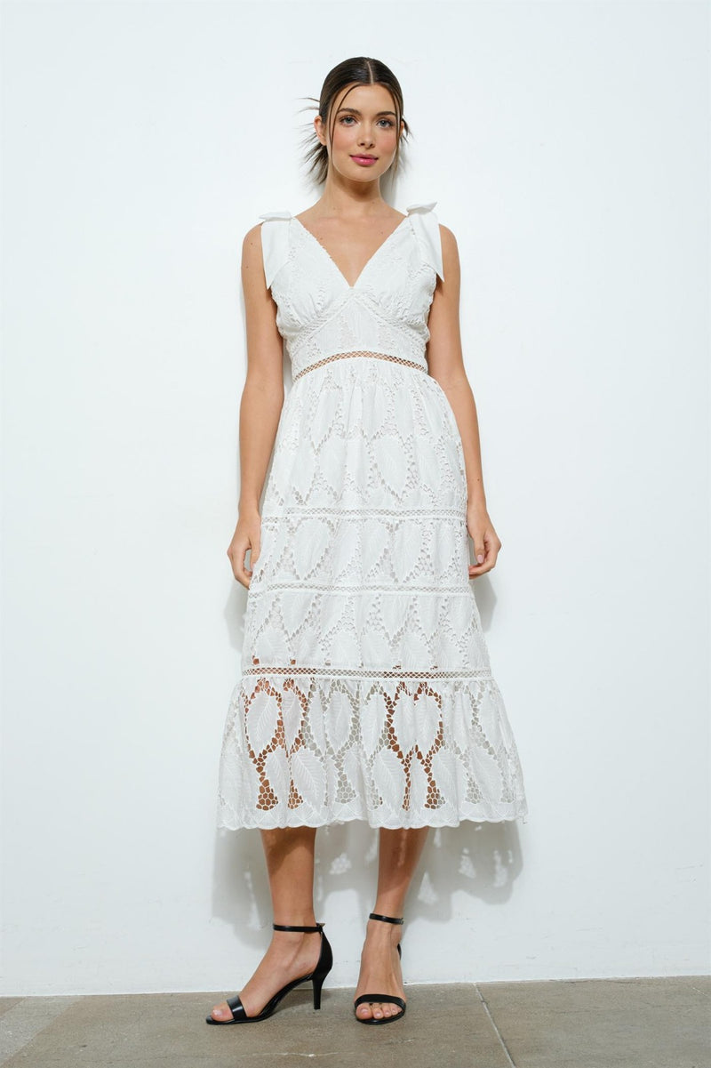 VESTIDO ENCAJE BLANCO