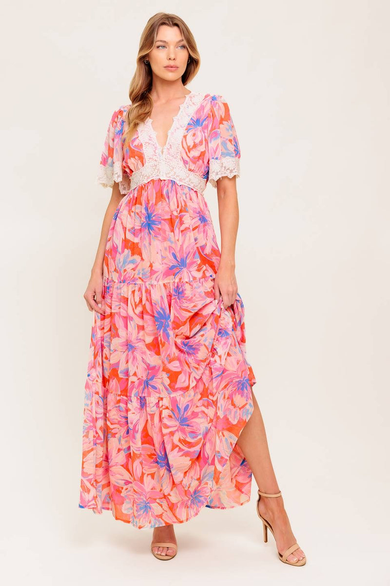 VESTIDO FLORES ENCAJE