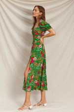 VESTIDO VERDE FLORES
