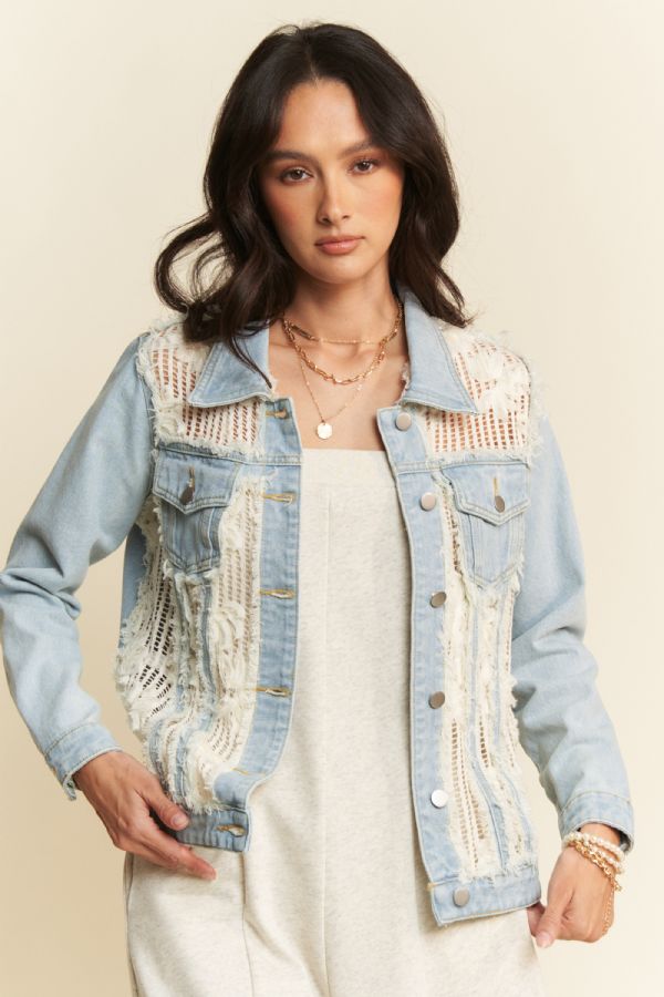 CHAMARRA DENIM ENCAJE