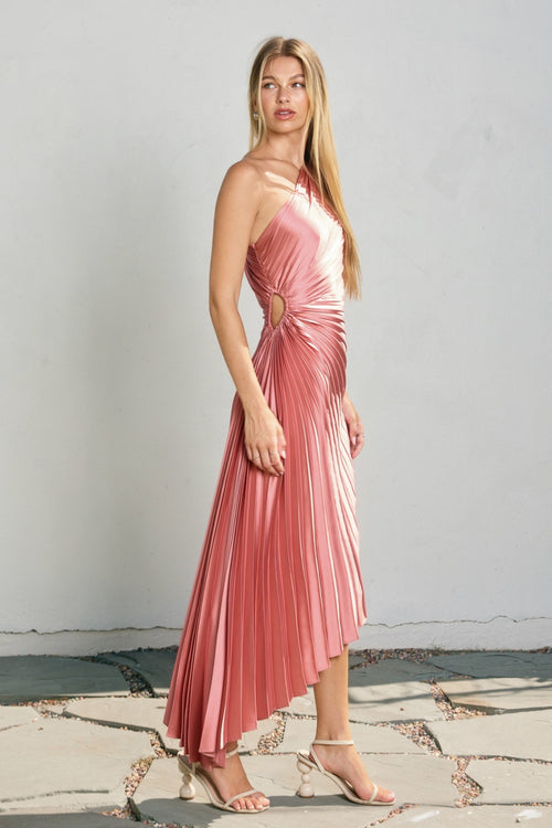 VESTIDO ASIMÉTRICO ROSADO