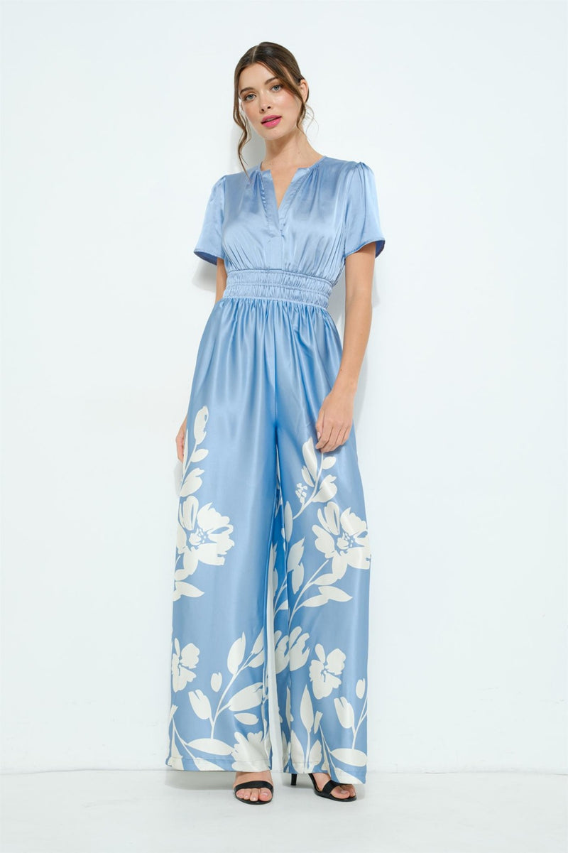 PALAZZO SATIN AZUL