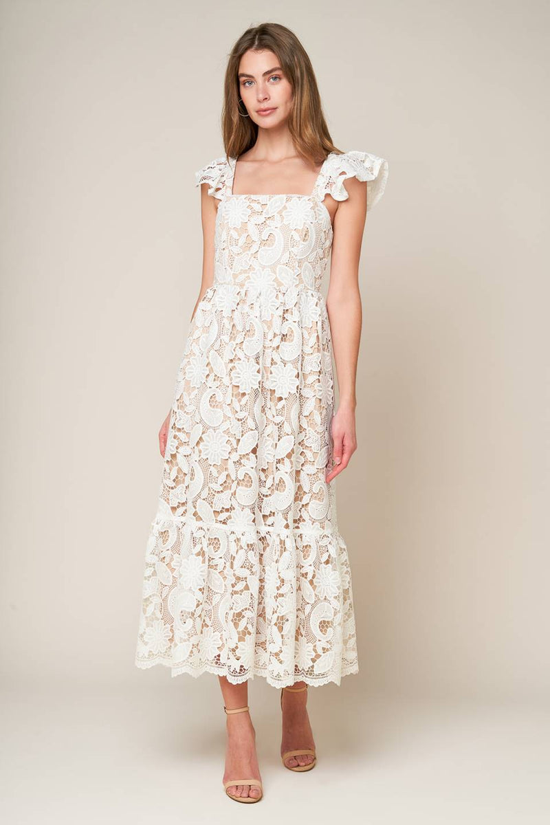 VESTIDO GIPIUR BLANCO