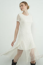 VESTIDO CREMA ENCAJE