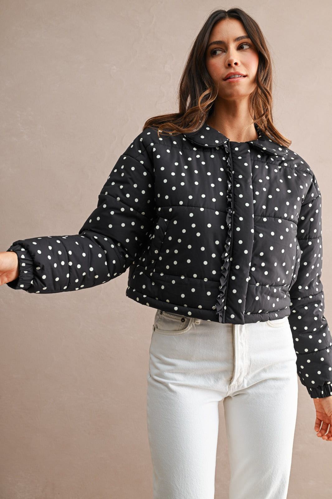 CHAMARRA PUFFER POLKA DOTS