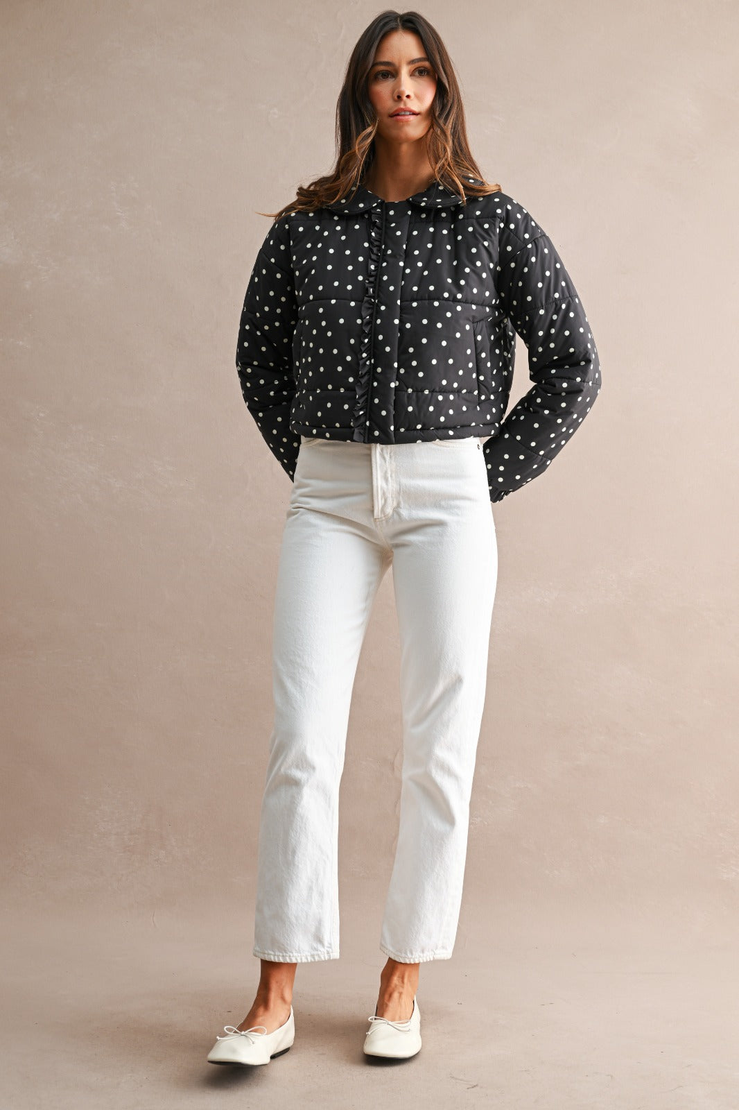 CHAMARRA PUFFER POLKA DOTS
