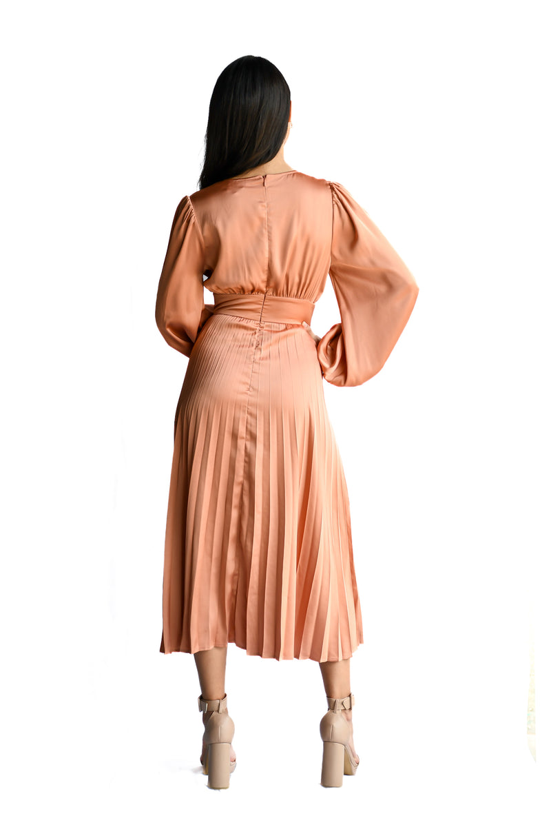 VESTIDO TABLEADO RUST